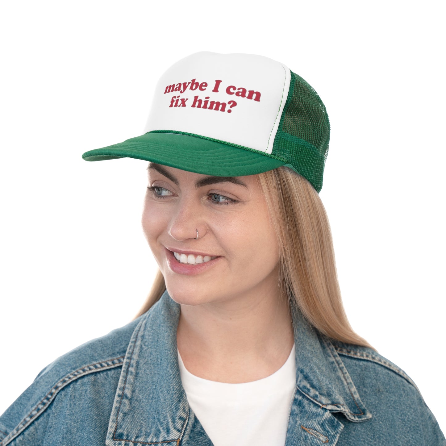 Maybe I Can Fix Him Trucker Hat, Funny Hats, Gift Hat, Parody Trucker Hat, Trendy Hats, Meme Hat