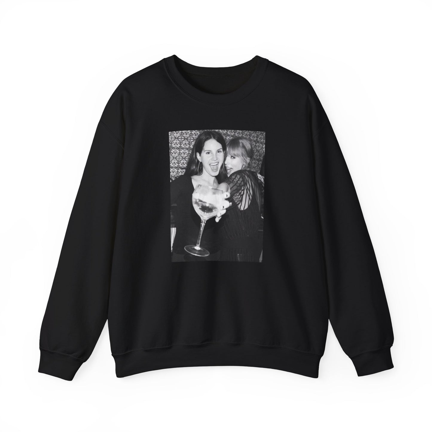 Taylor Black and White Unisex Crewneck Sweatshirt