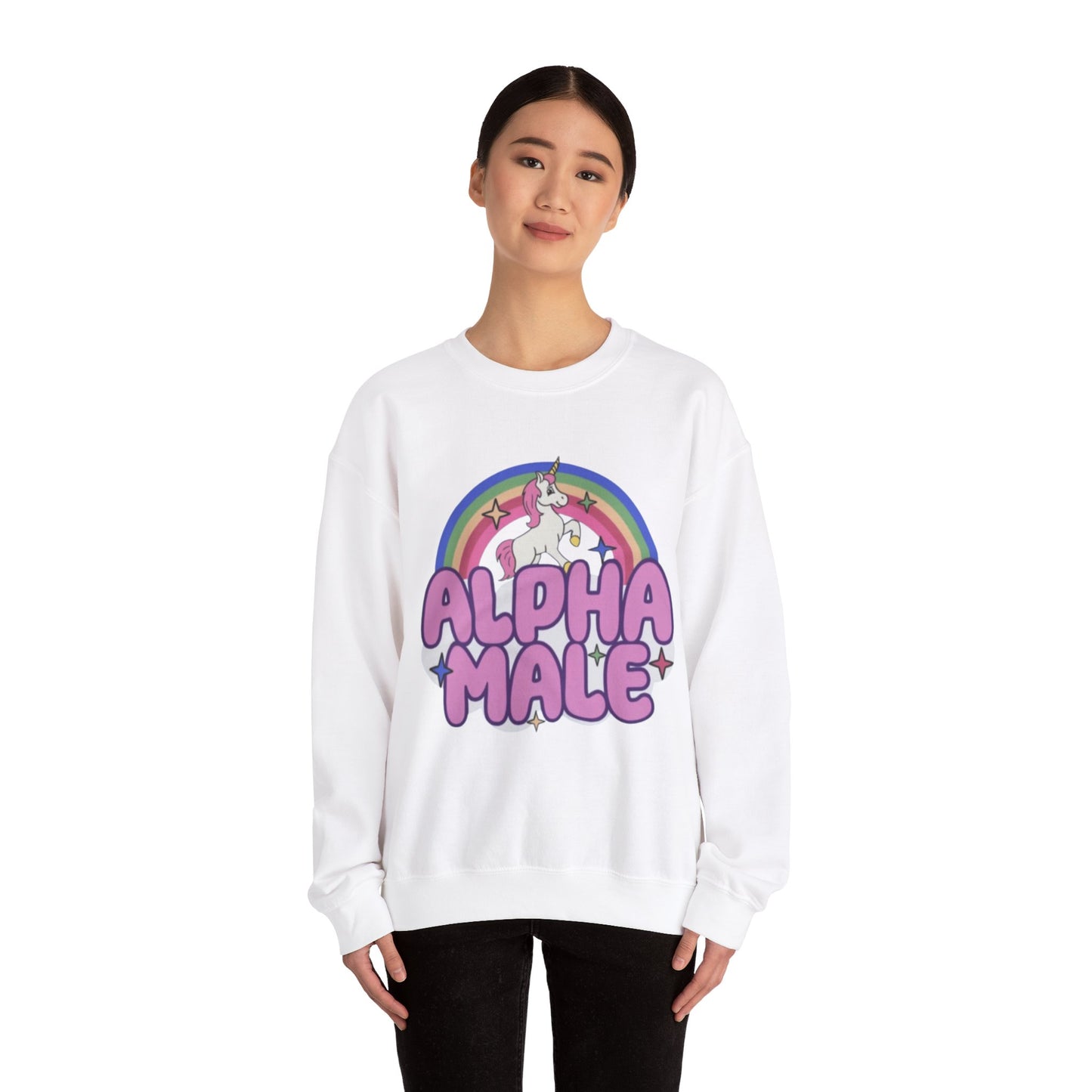 Alpha Male Unicorn Unisex Crewneck Sweatshirt