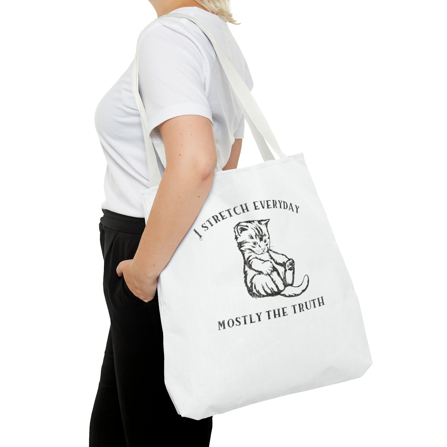 I Strecth Everyday Mostly The Truth Meme Tote Bag