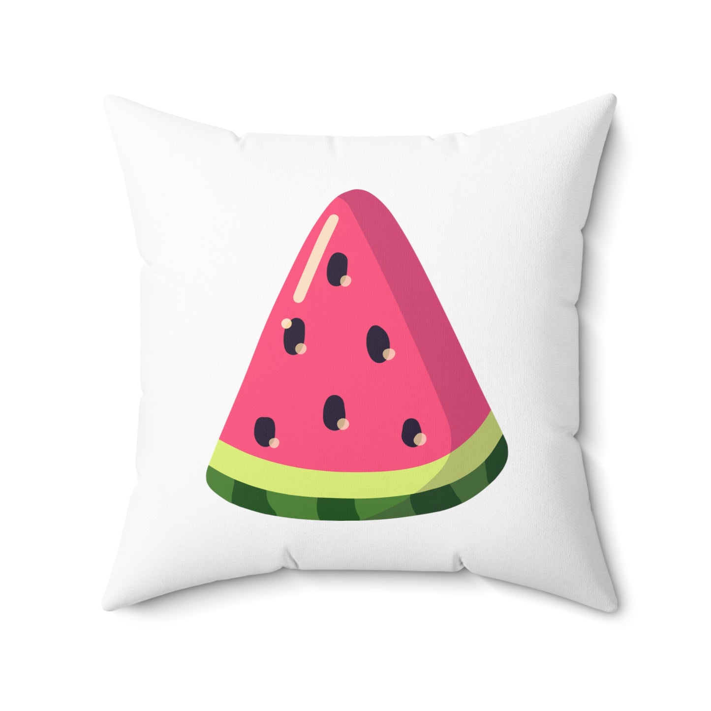 Watermelon Slice Aesthetic Polyester Square Pillow