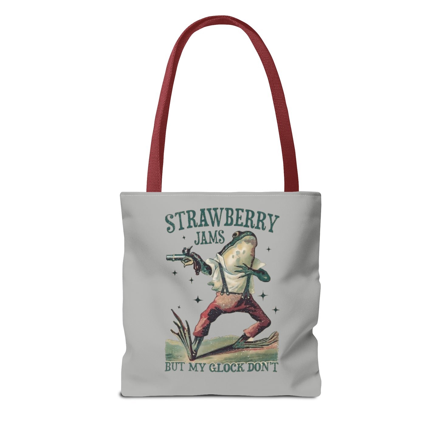 Strawberry Don't Jam But My Glock Does Meme Tote Bag