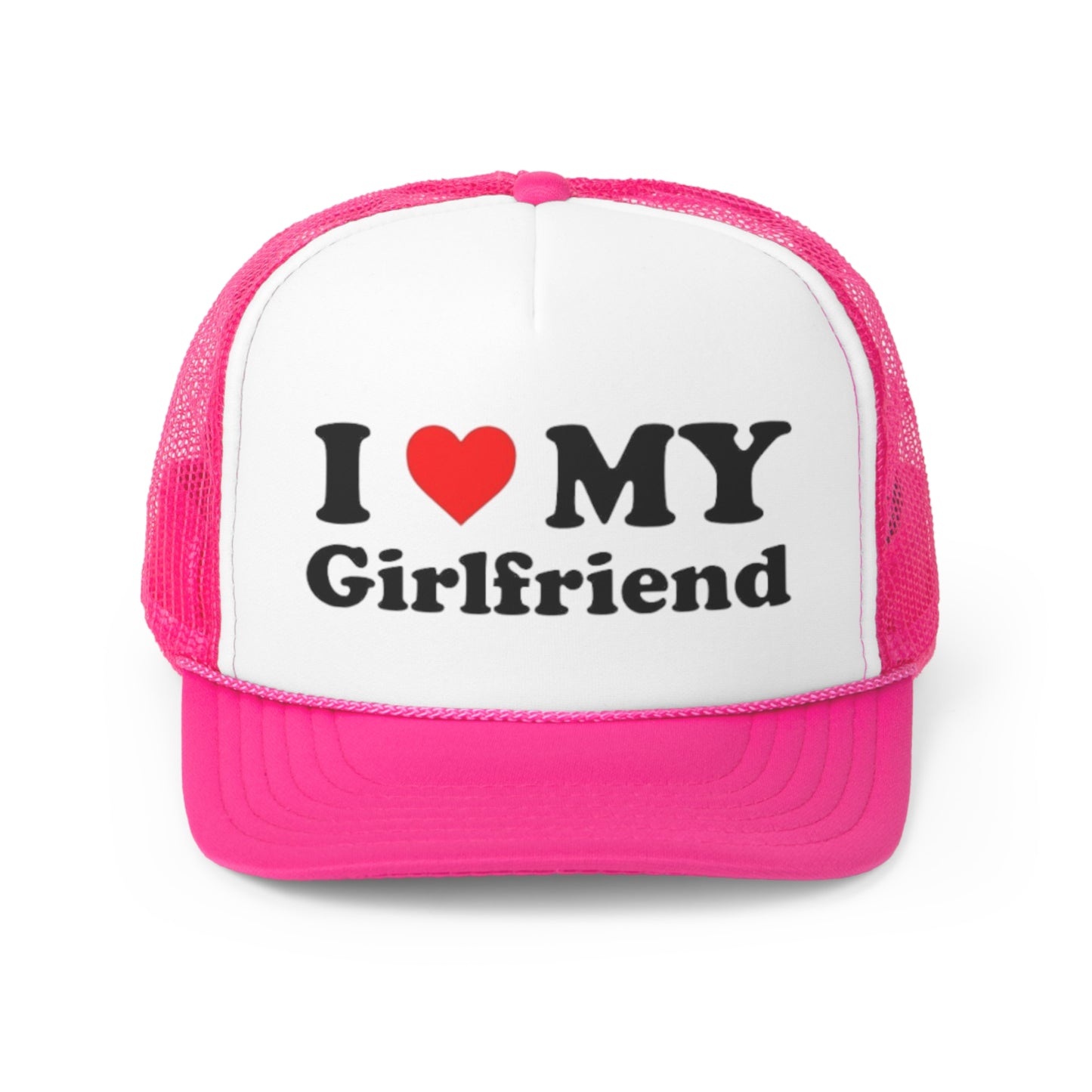 I Love My Girlfriend Trucker Hat, Funny Hats, Gift Hat, Parody Trucker Hat, Trendy Hats, Meme Hat