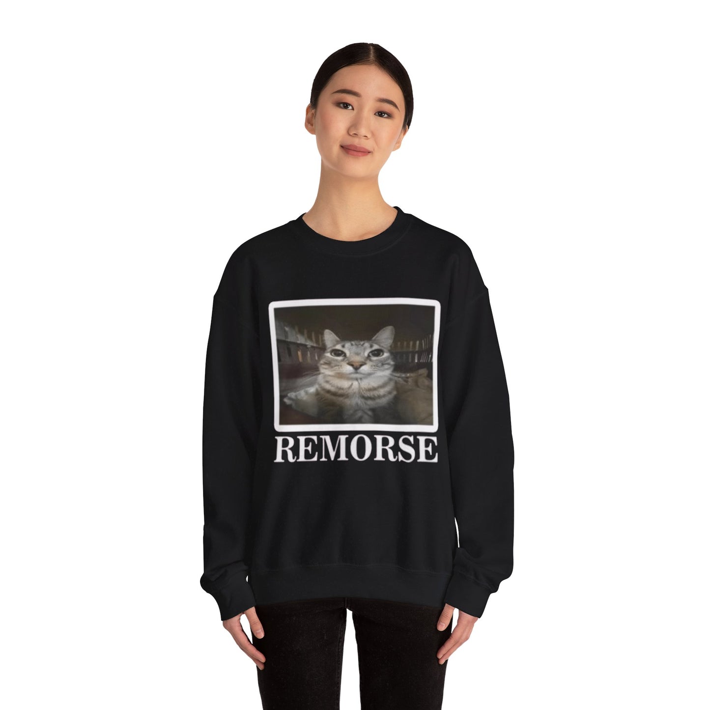 Remorse Funny Cat Unisex Crewneck Sweatshirt