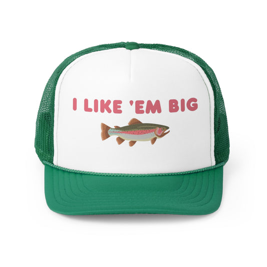 I Like 'Em Big Meme Trucker Hat, Funny Hats, Gift Hat, Parody Trucker Hat, Trendy Hats, Meme Hat