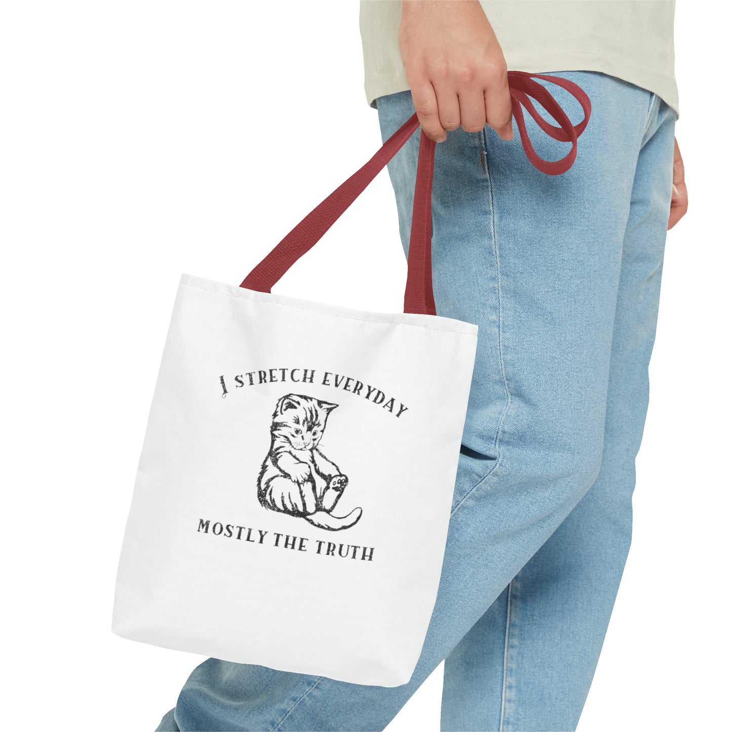 I Strecth Everyday Mostly The Truth Meme Tote Bag