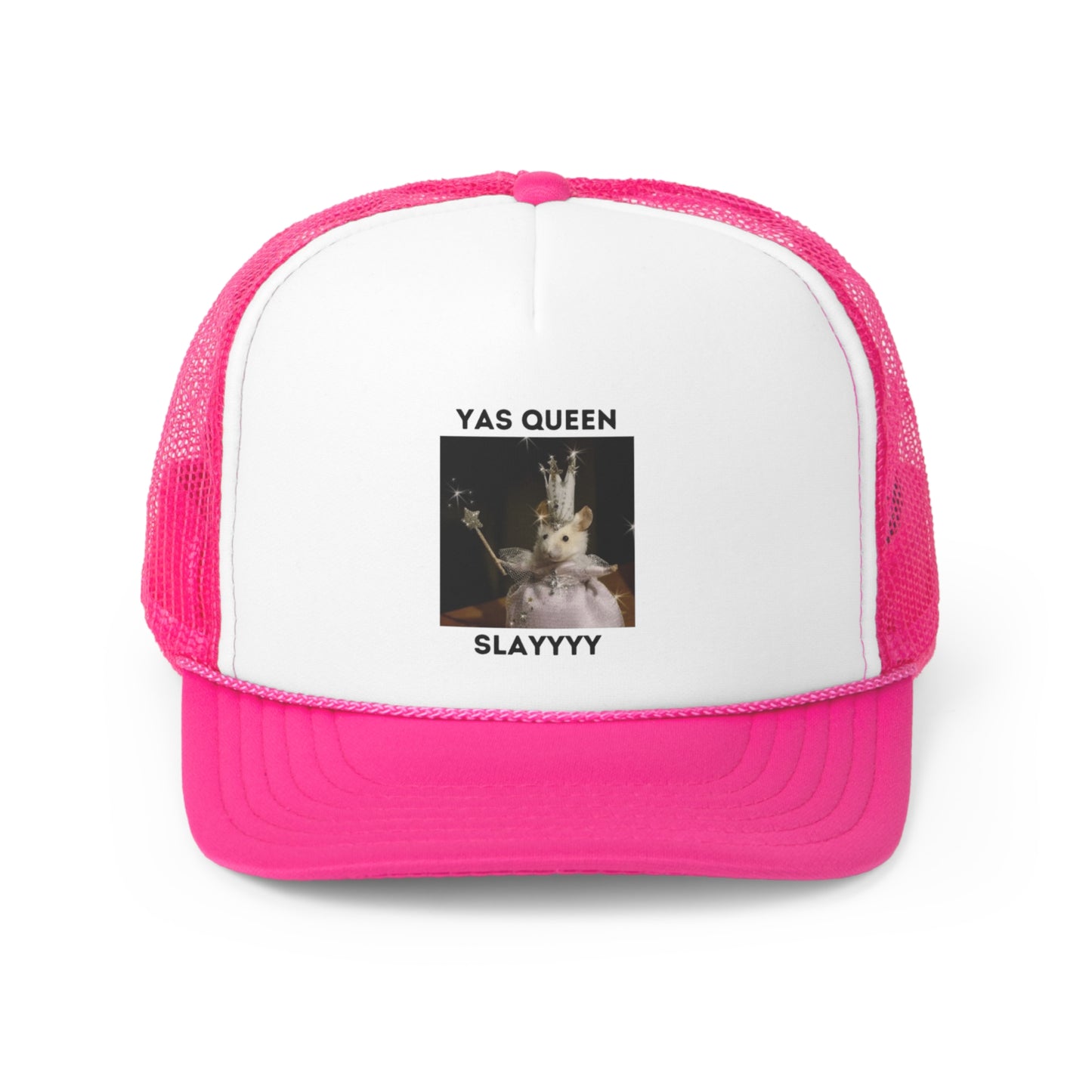 Yas Queen Slayyyy Trucker Hat, Funny Hats, Gift Hat, Parody Trucker Hat, Trendy Hats, Meme Hat