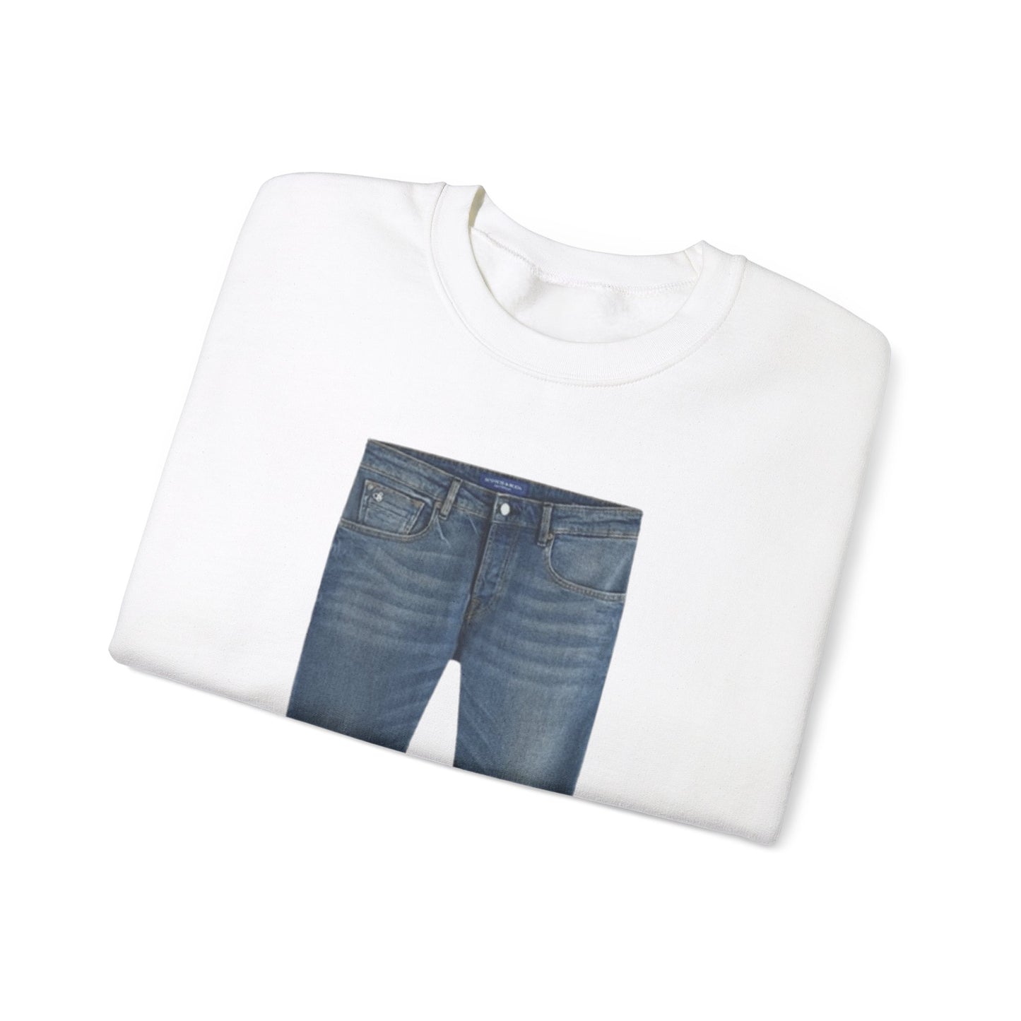 Jeans On A Crewneck Unisex Crewneck Sweatshirt