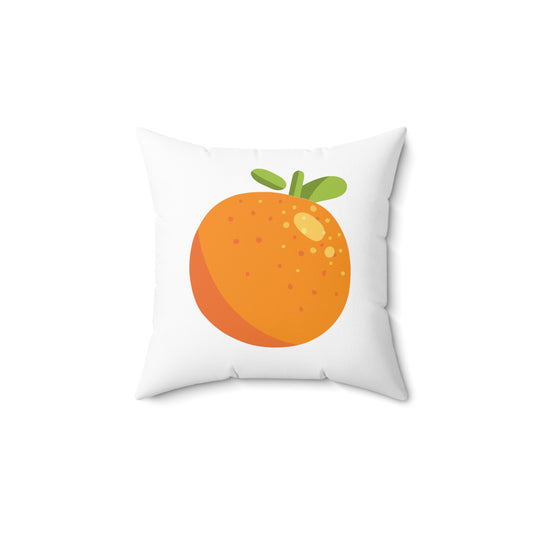 Orange Aesthetic Polyester Square Pillow