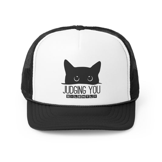 Judging your silently Trucker Hat, Funny Hats, Gift Hat, Parody Trucker Hat, Trendy Hats, Meme Hat