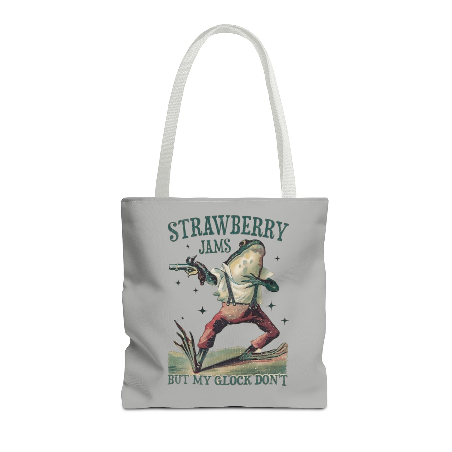 Strawberry Don't Jam But My Glock Does Meme Tote Bag