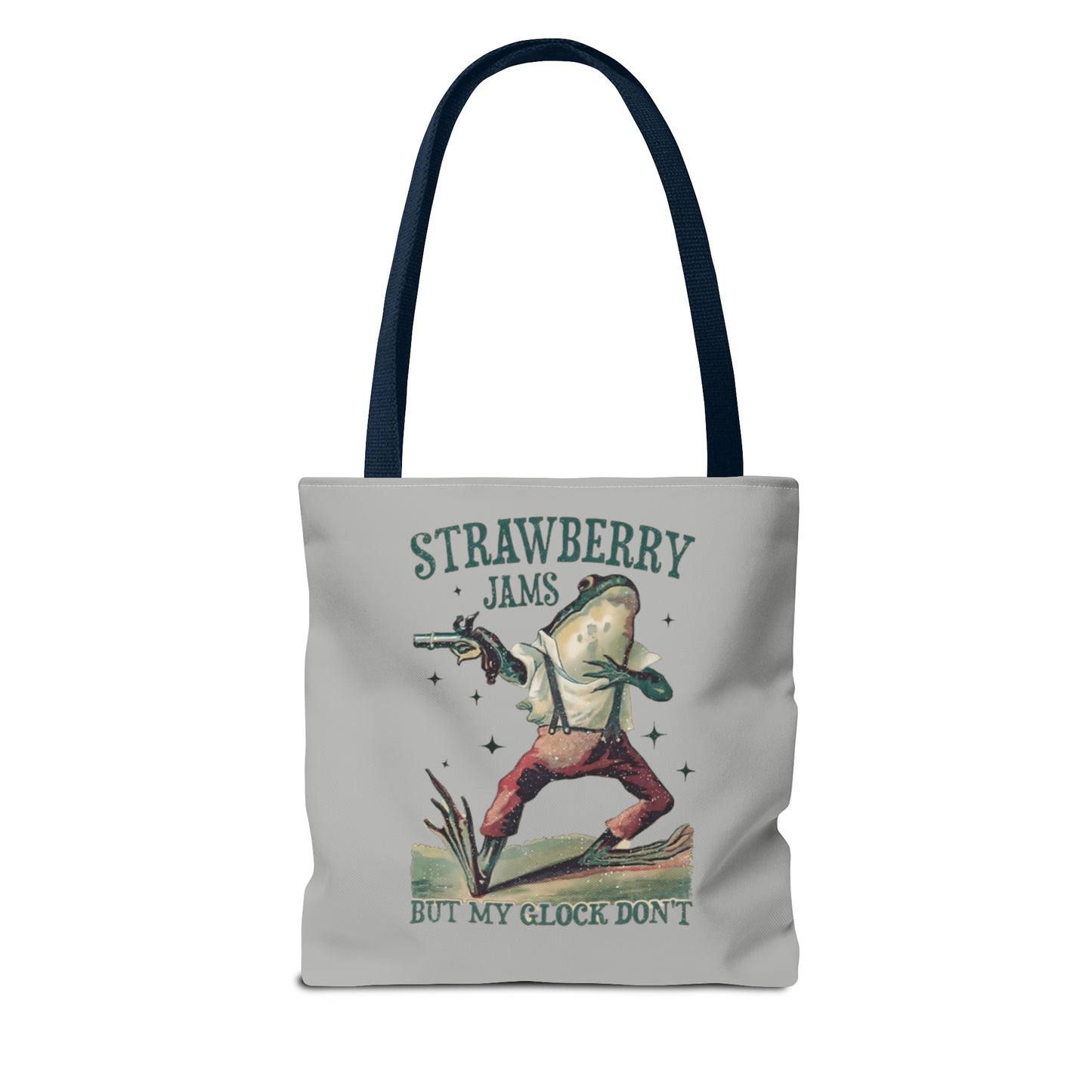 Strawberry Don't Jam But My Glock Does Meme Tote Bag