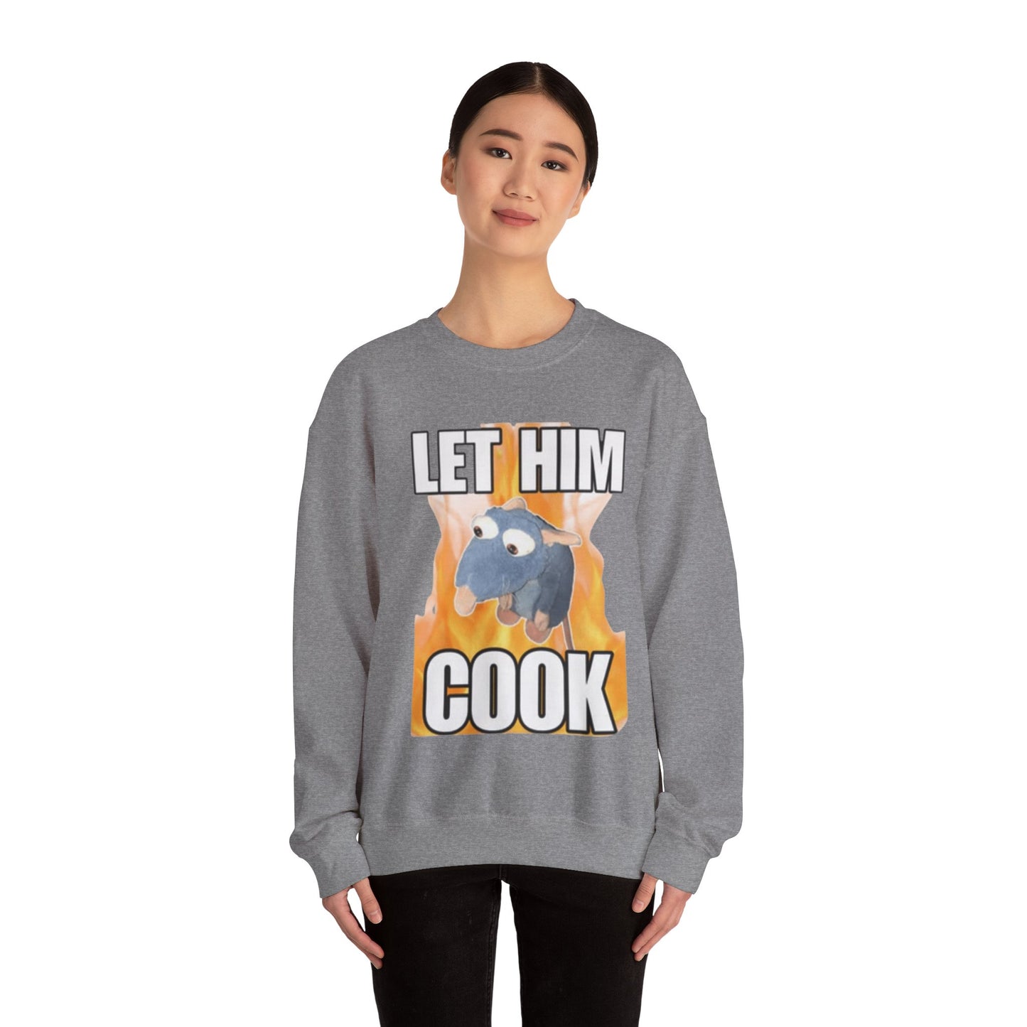 Let Him Cook Adult Unisex Crewneck,  Gift Shirt, Parody crewneck