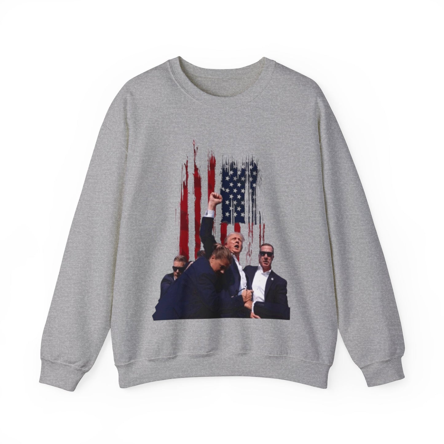 Vertical Flag Assassination Attempt Unisex Crewneck Sweatshirt