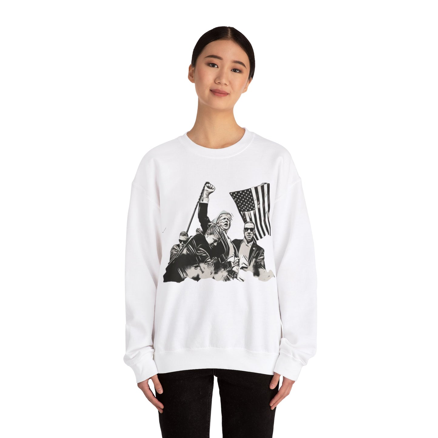 Black And White Assassination Attempt Unisex Crewneck Sweatshirt