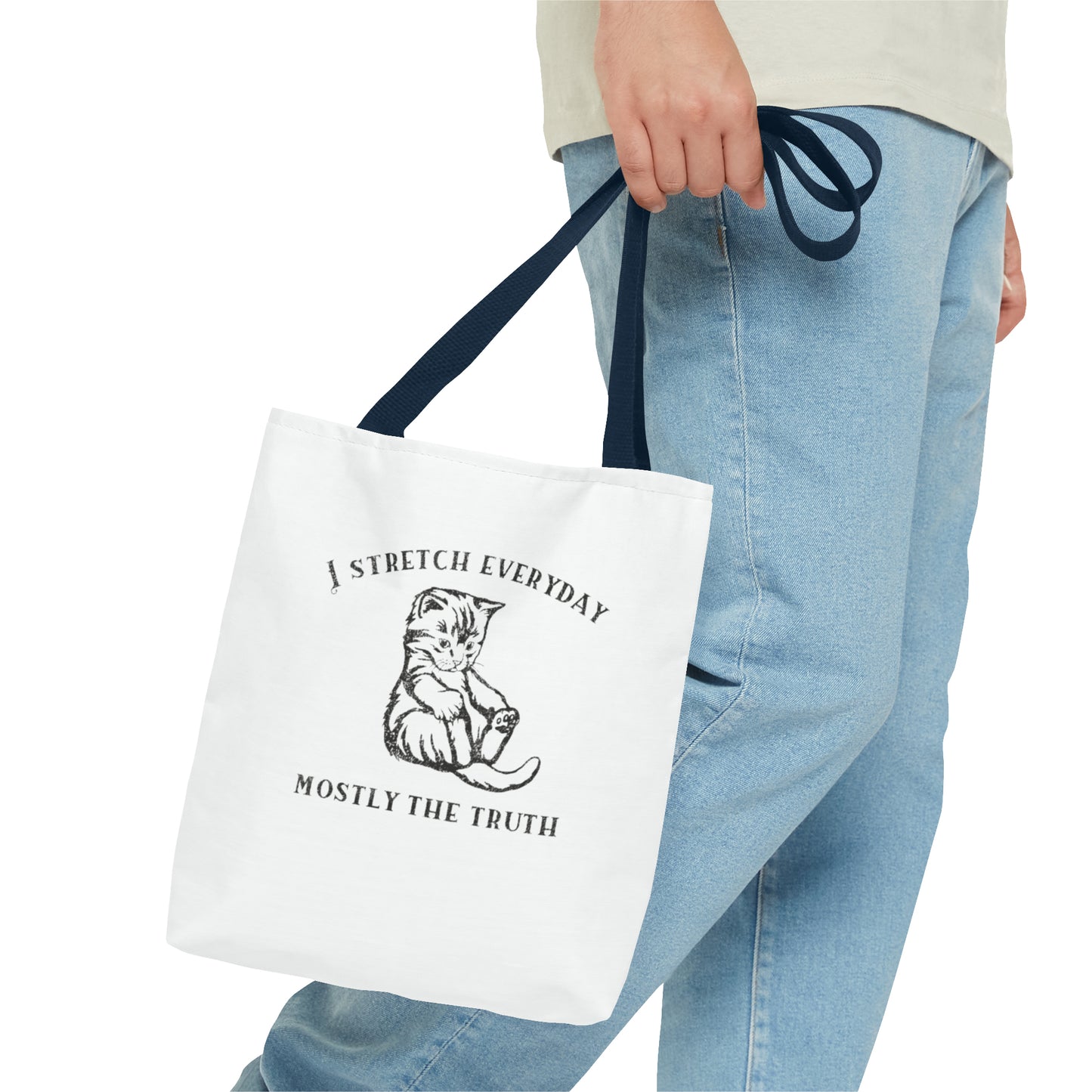 I Strecth Everyday Mostly The Truth Meme Tote Bag