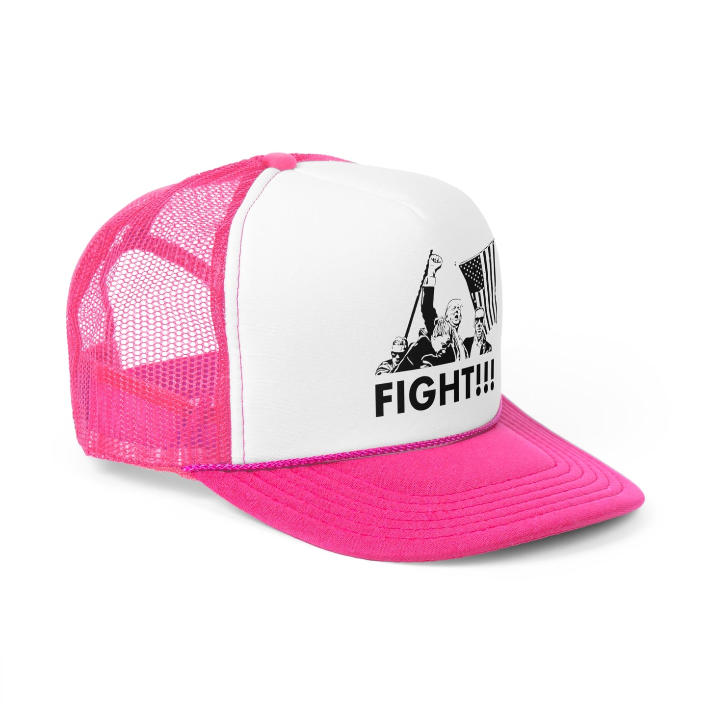 Fight Black And White Trucker Hat, Funny Hats, Gift Hat, Parody Trucker Hat, Trendy Hats, Meme Hat