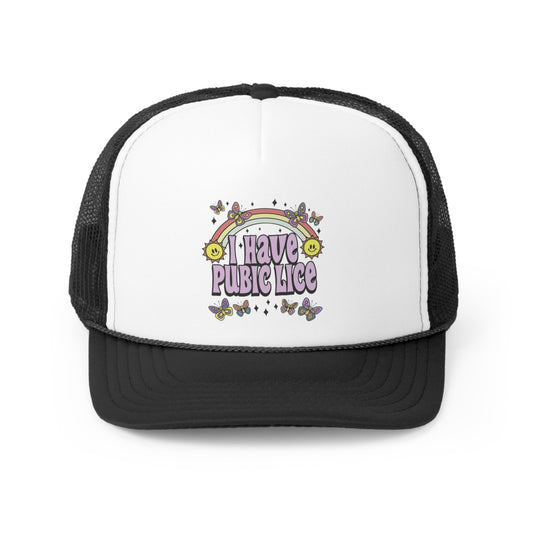 I Have Pubic Lice Trucker Hat, Funny Hats, Gift Hat, Parody Trucker Hat, Trendy Hats, Meme Hat