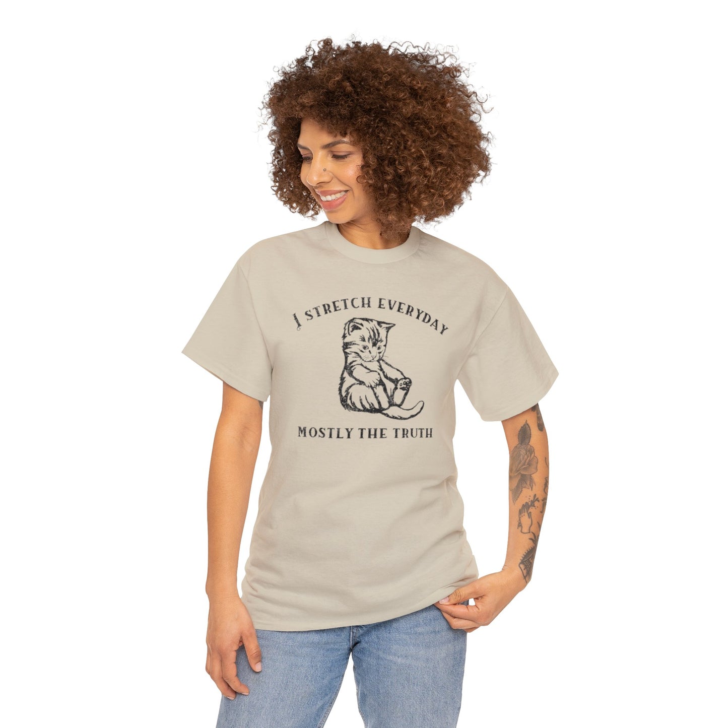 I Stretch Everyday, Mostly The Truth T Shirt Unisex, Softcore Fairy Mental Health Comfy Tee, Tiktok Viral Cute Animals