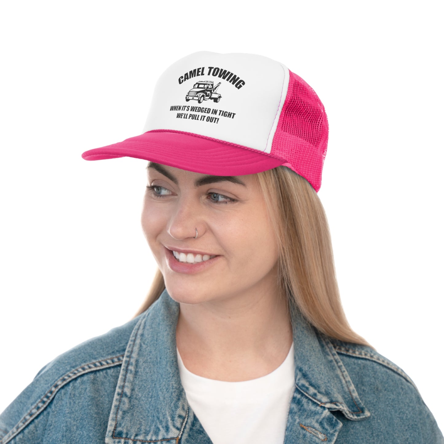 Camel Towing, When It's wedged In Tight, We'll Pull It Out Trucker Hat