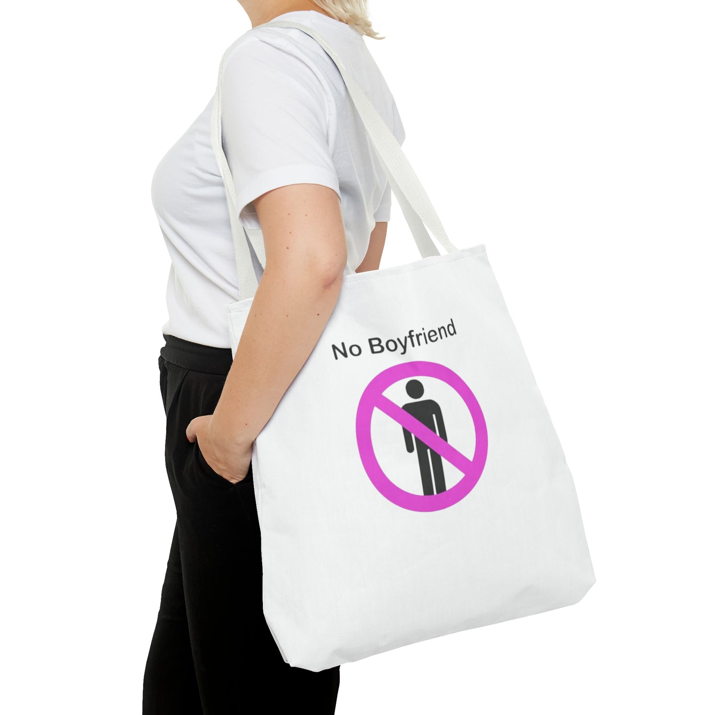 No Boyfriend Funny Tote Bag