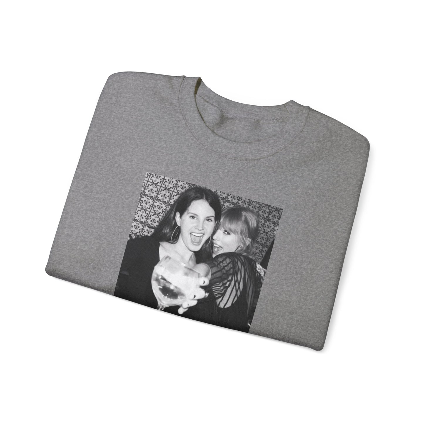 Taylor Black and White Unisex Crewneck Sweatshirt