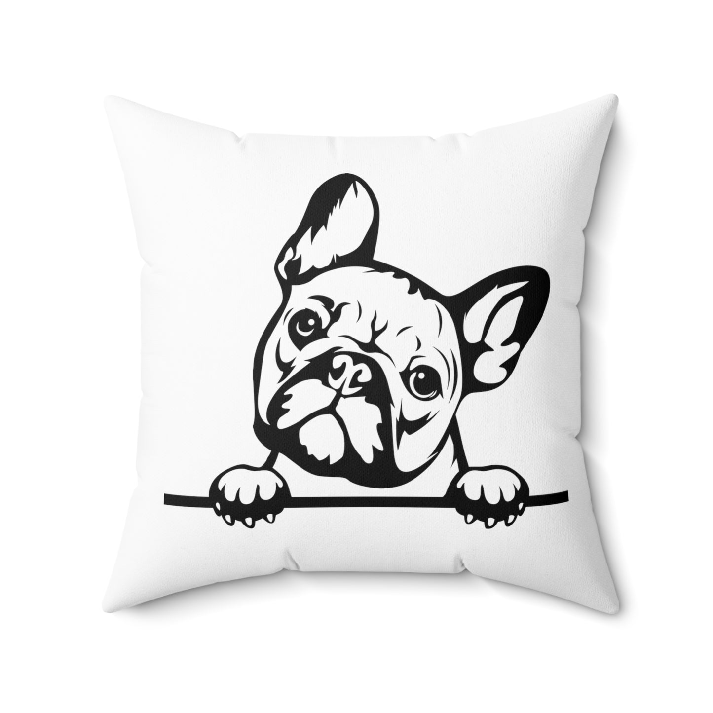 French Bulldog Polyester Square Pillow