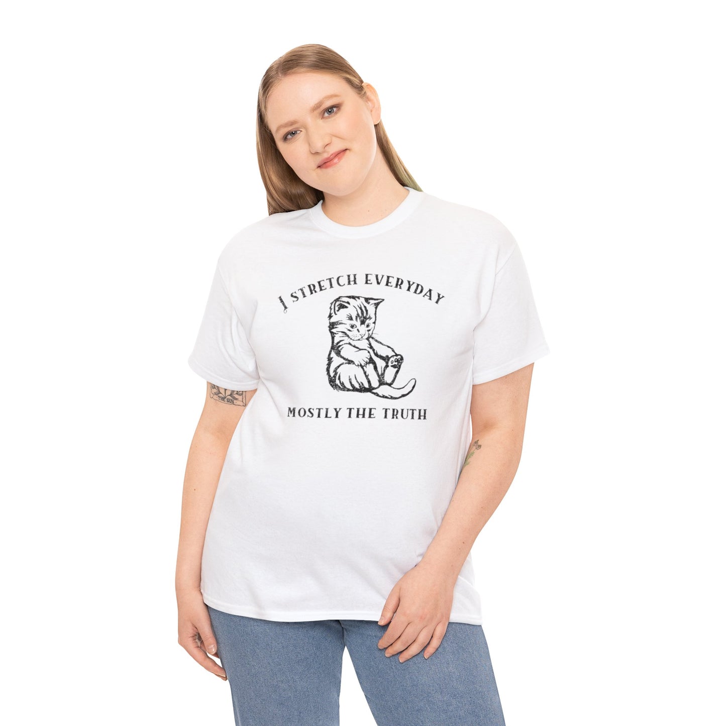 I Stretch Everyday, Mostly The Truth T Shirt Unisex, Softcore Fairy Mental Health Comfy Tee, Tiktok Viral Cute Animals