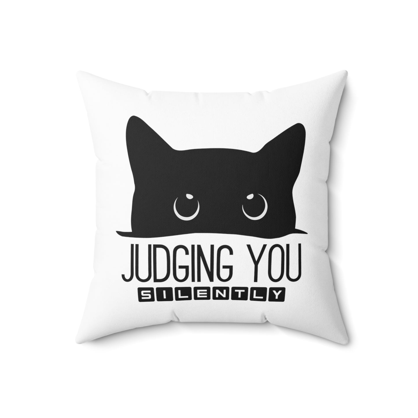 Judging You Silently Polyester Square Pillow