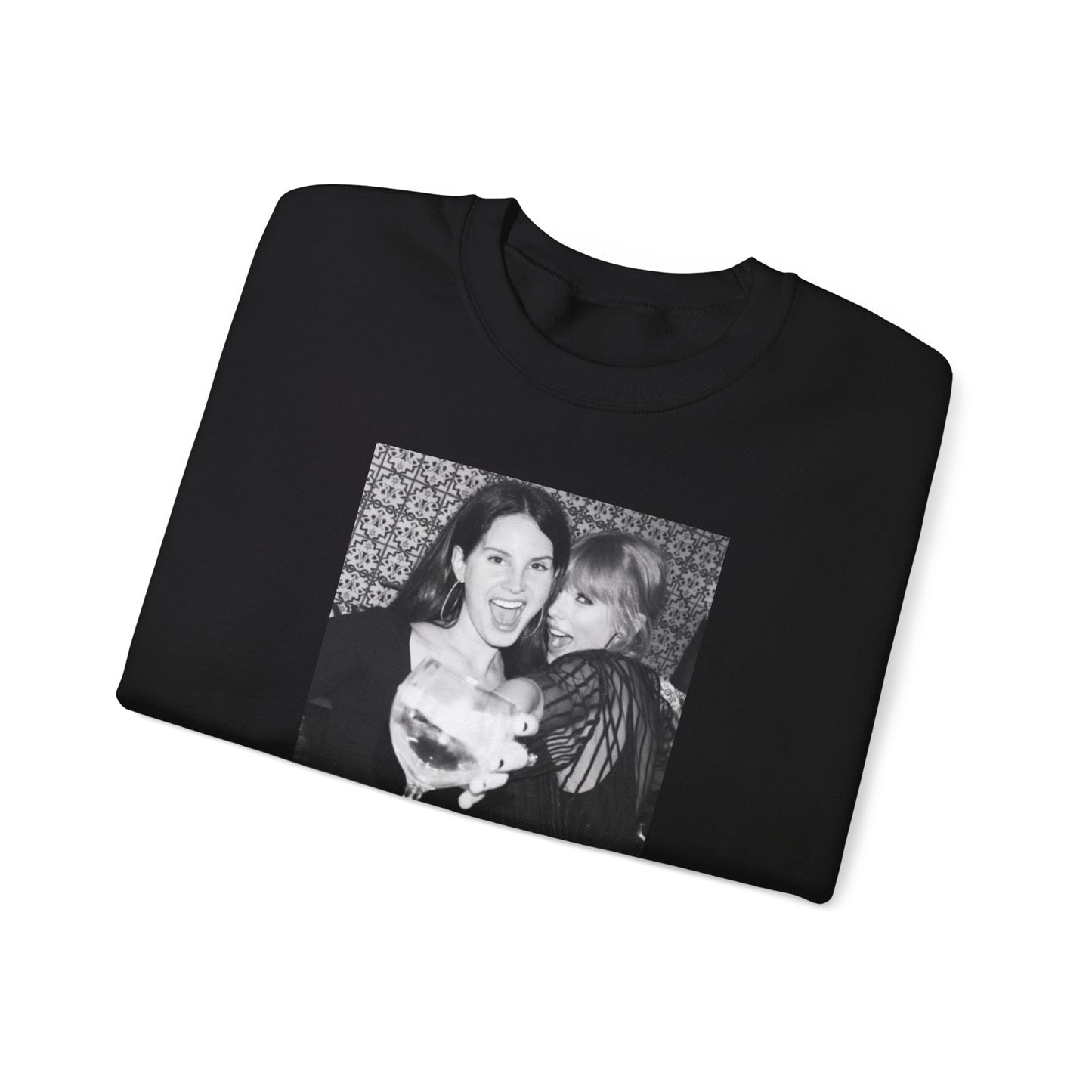 Taylor Black and White Unisex Crewneck Sweatshirt