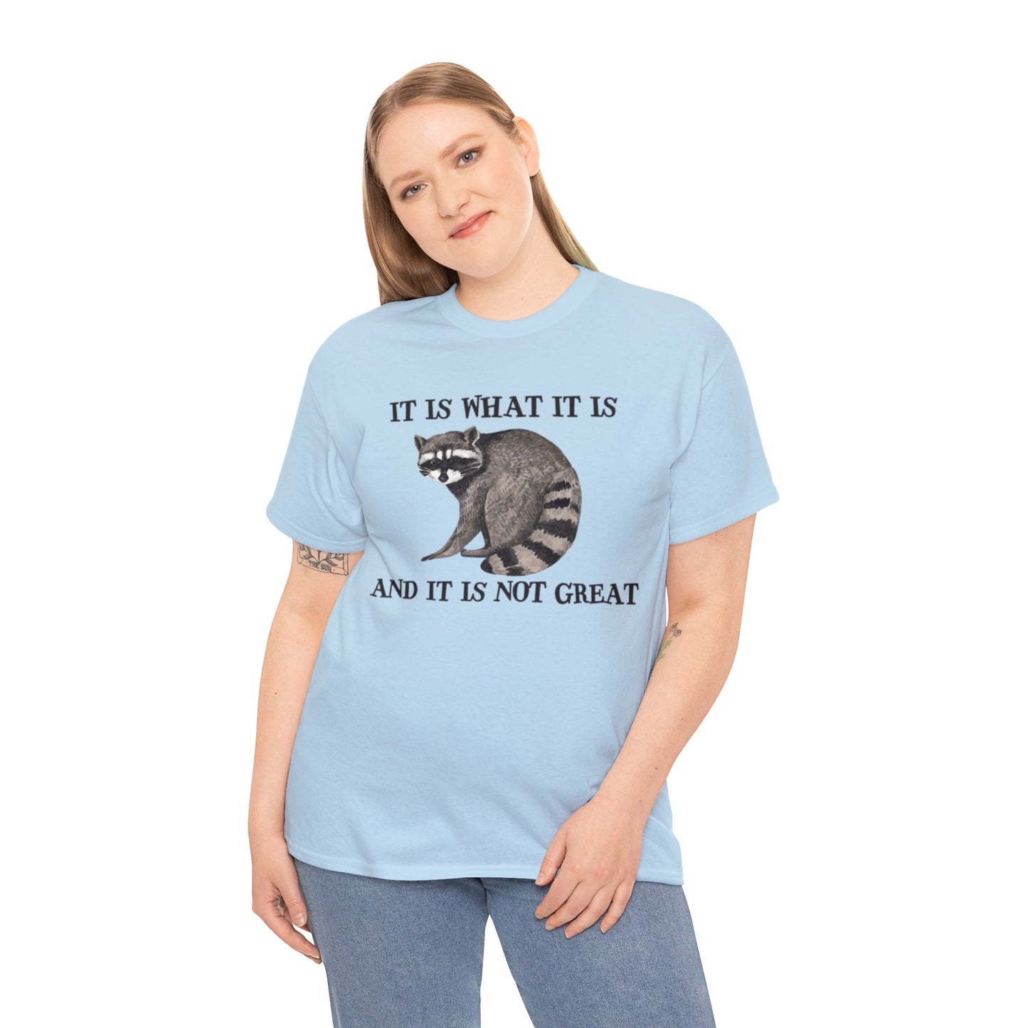 It Is What It Is, And It Is Not Great Adult Unisex Shirt, Funny Racoon Shirt