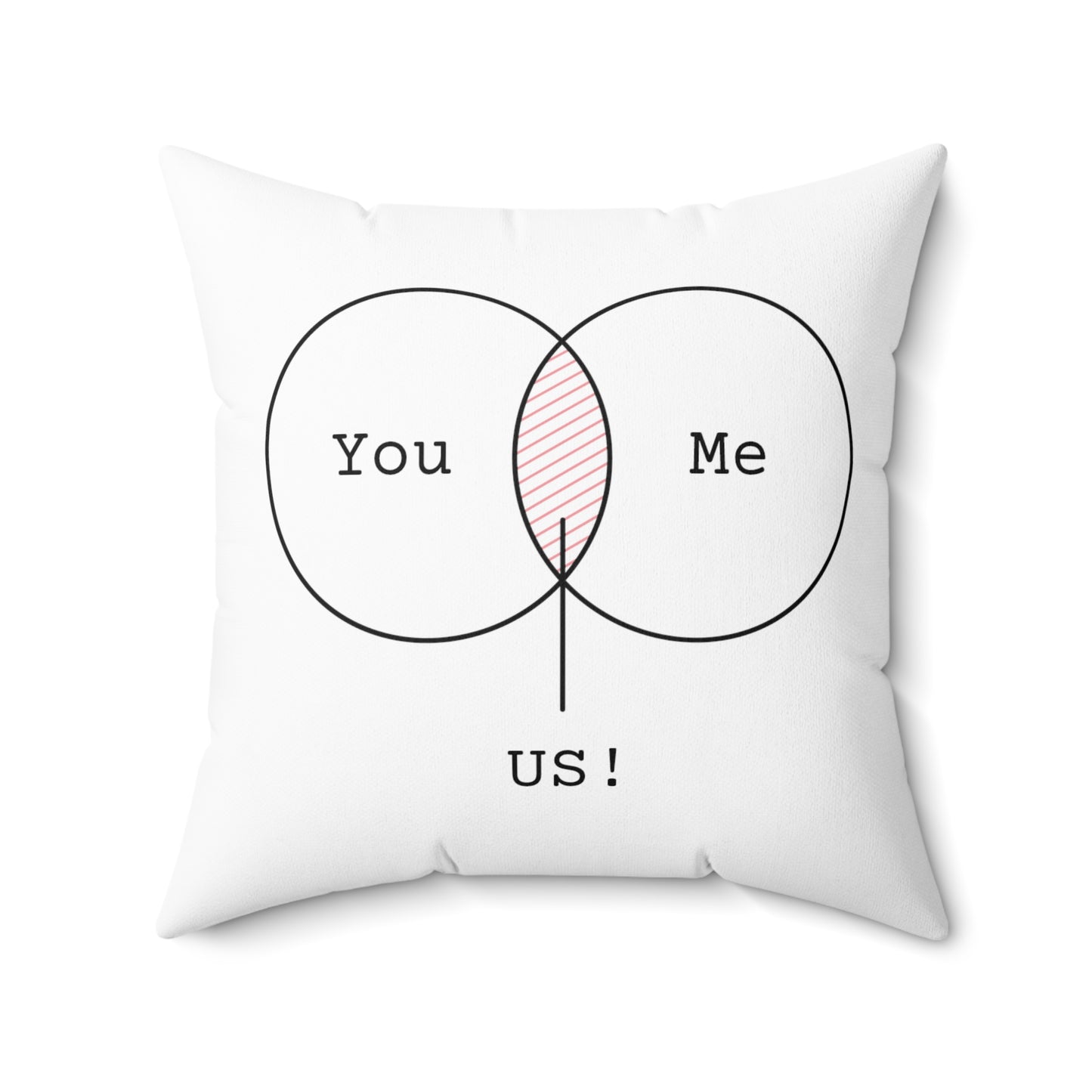 You Me Us Aesthetic Polyester Square Pillow