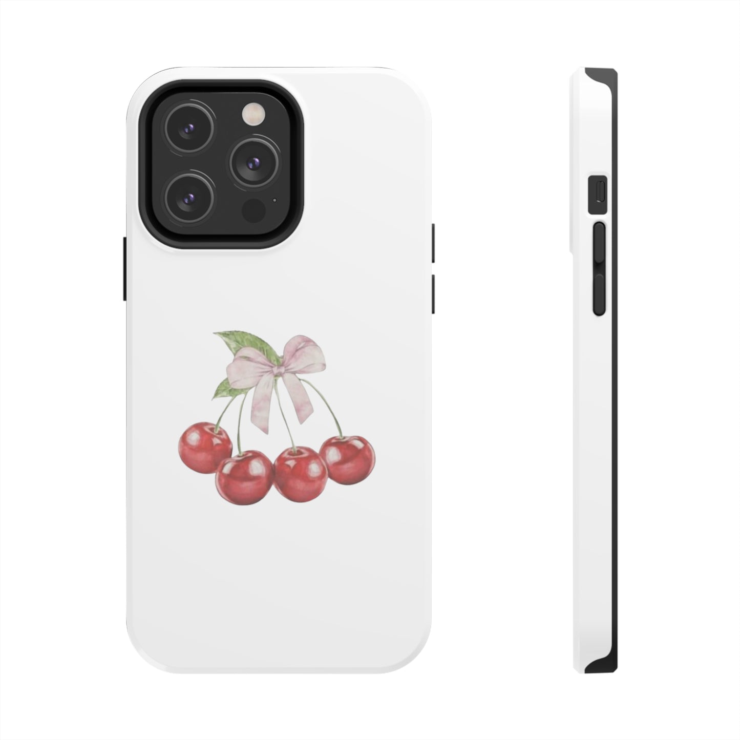 Cherries With Ribbon Aesthetic Tough Phone Cases