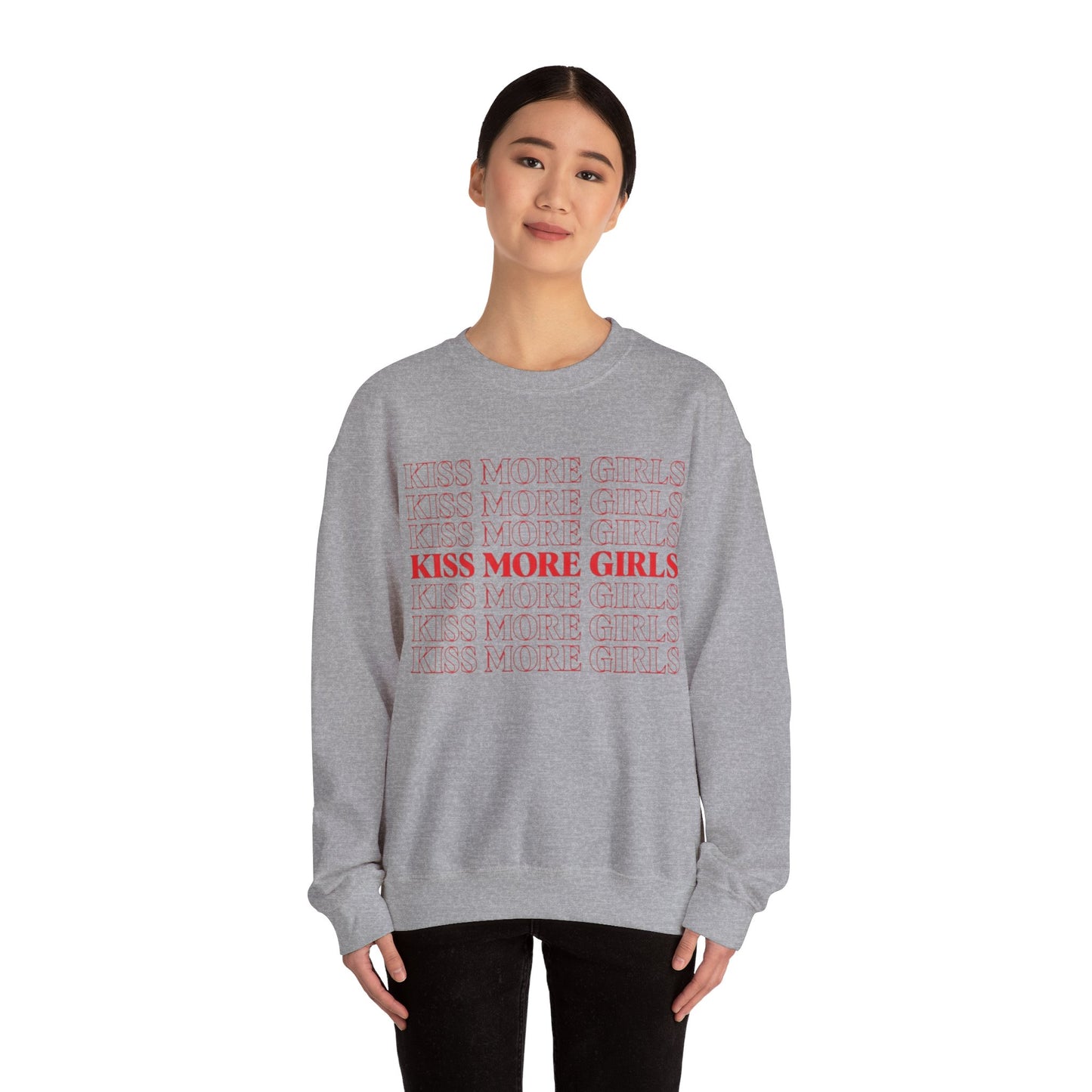 Kiss More Girls Unisex Crewneck Sweatshirt