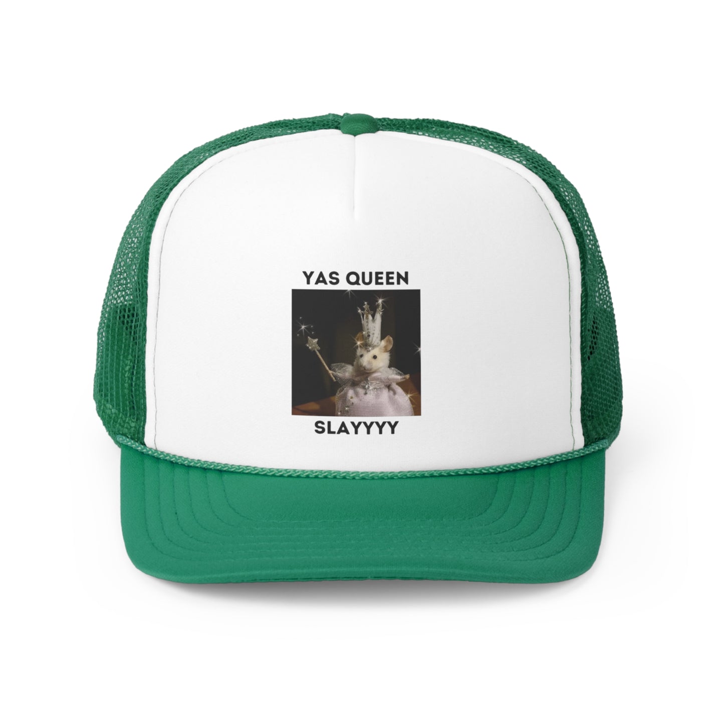 Yas Queen Slayyyy Trucker Hat, Funny Hats, Gift Hat, Parody Trucker Hat, Trendy Hats, Meme Hat