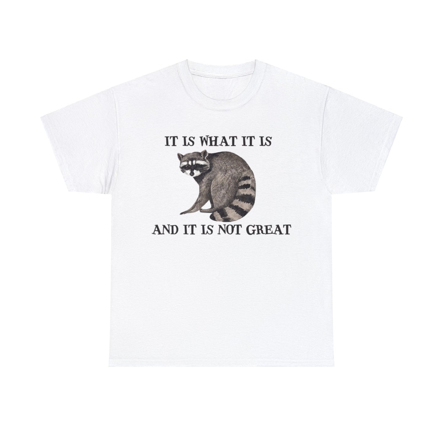 It Is What It Is, And It Is Not Great Adult Unisex Shirt, Funny Racoon Shirt