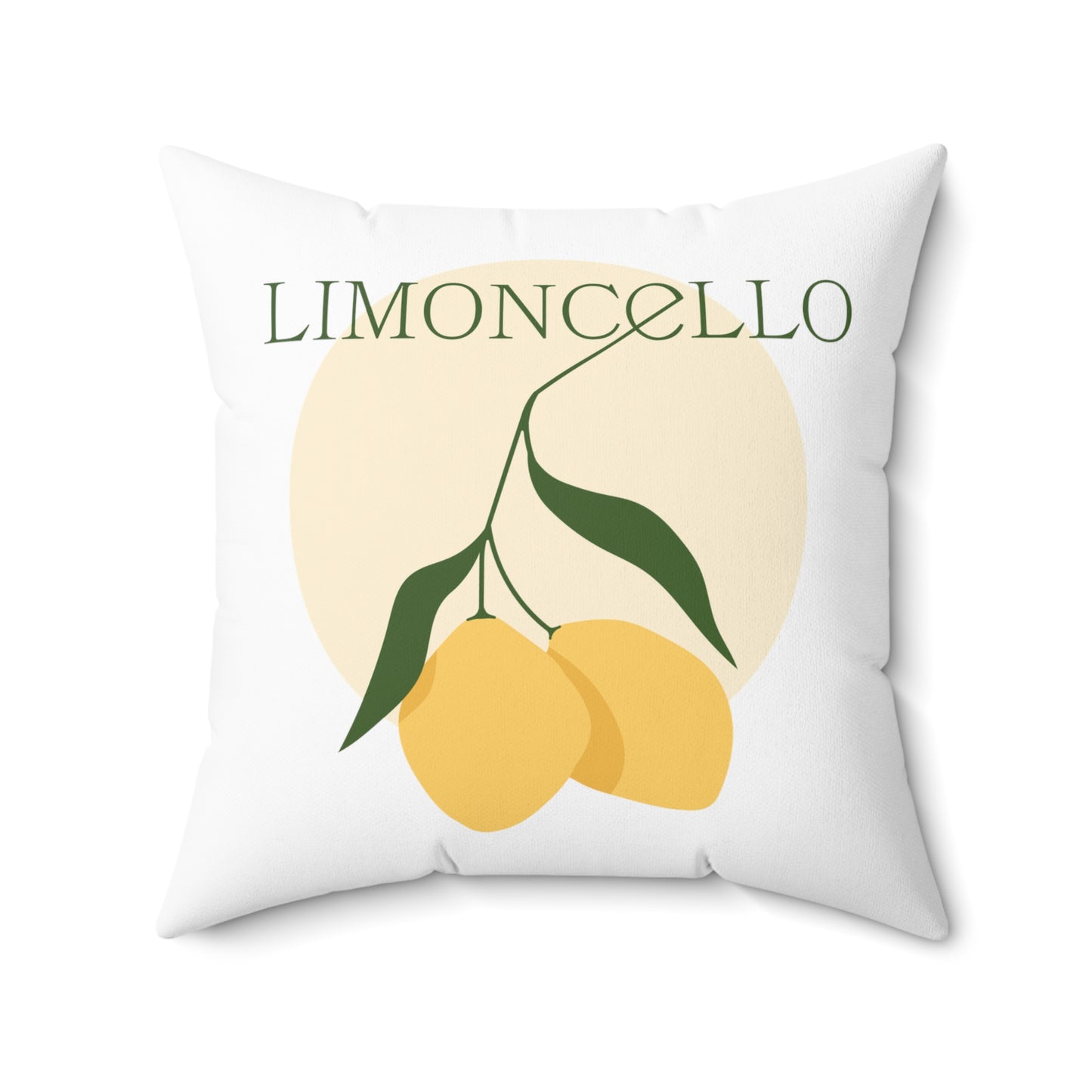 Lemoncello Aesthetic Polyester Square Pillow