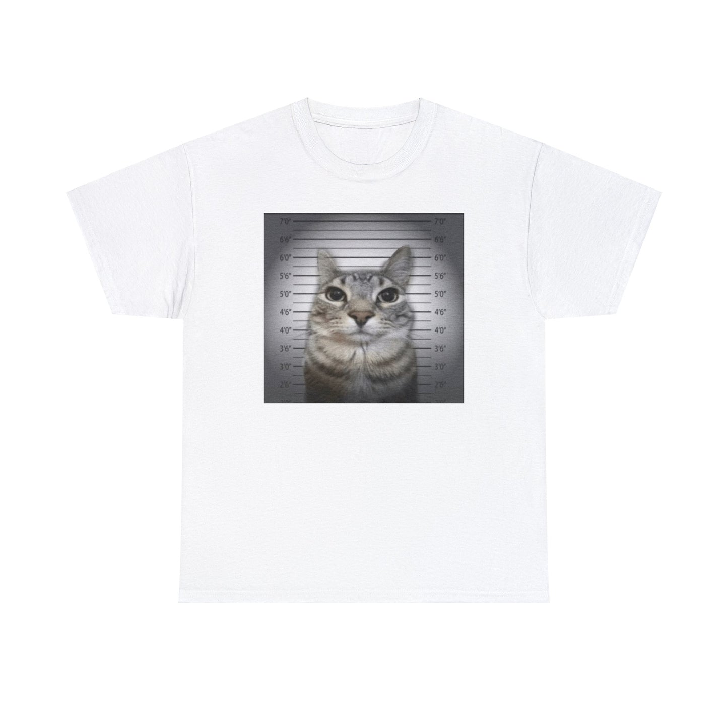 Cute Cat Mugshot T Shirt Unisex