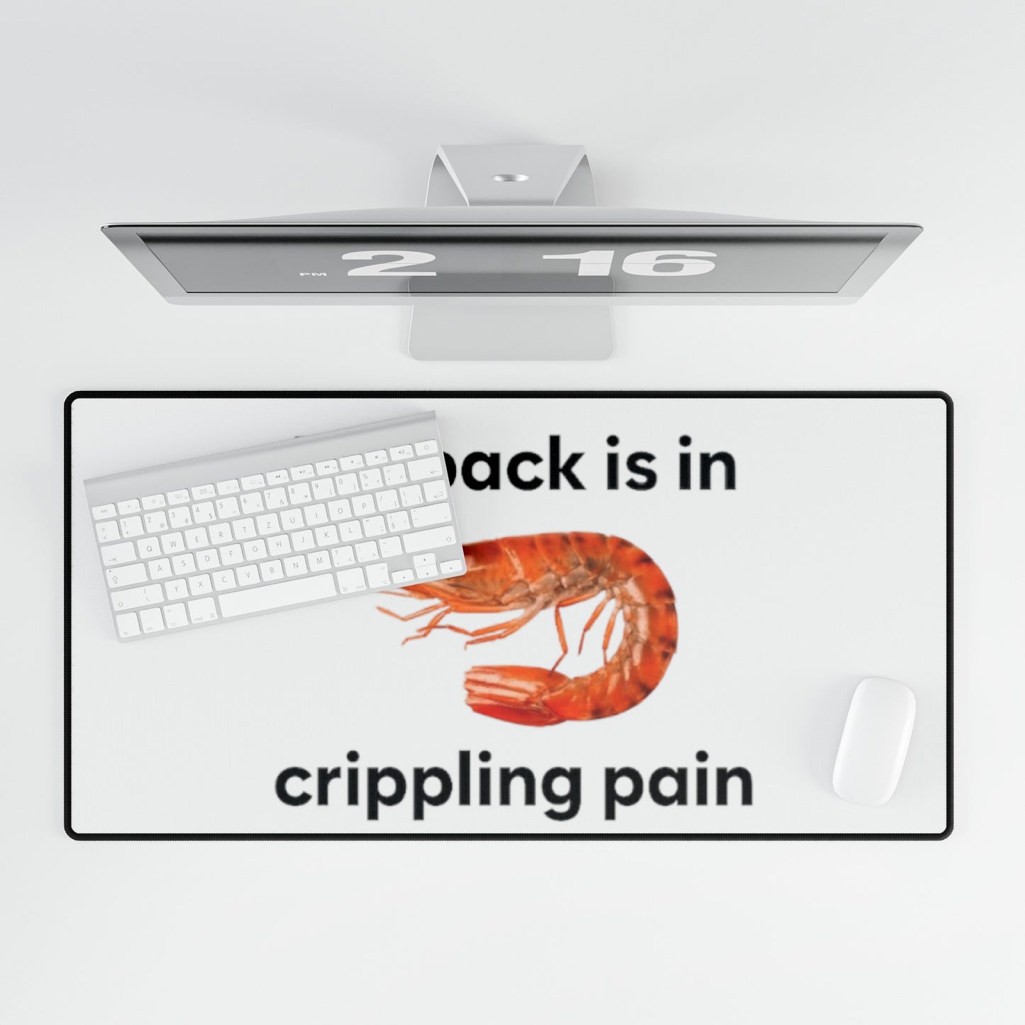 Crippling Back Pain Meme Desk Mats