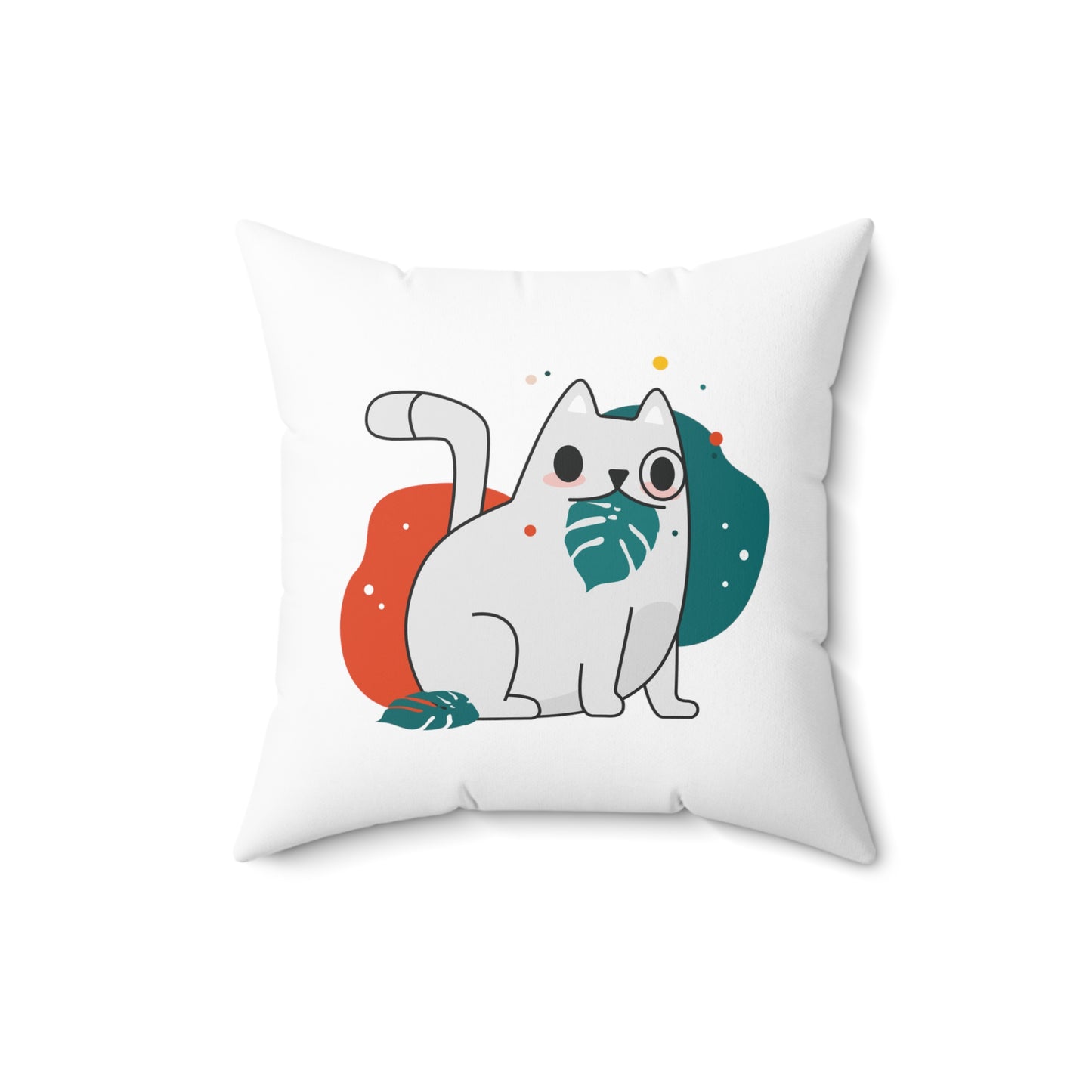 Cat Artistic Pet Aesthetic Polyester Square Pillow