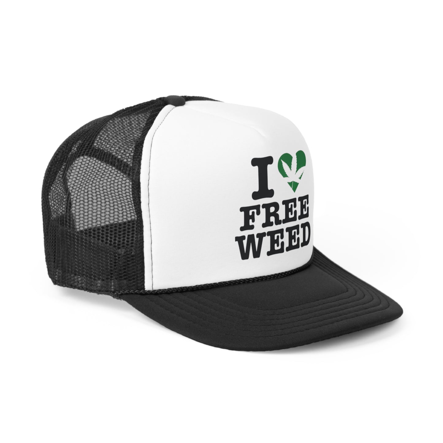 I Love Free Weed Trucker Hat, Funny Hats, Gift Hat, Parody Trucker Hat, Trendy Hats, Meme Hat