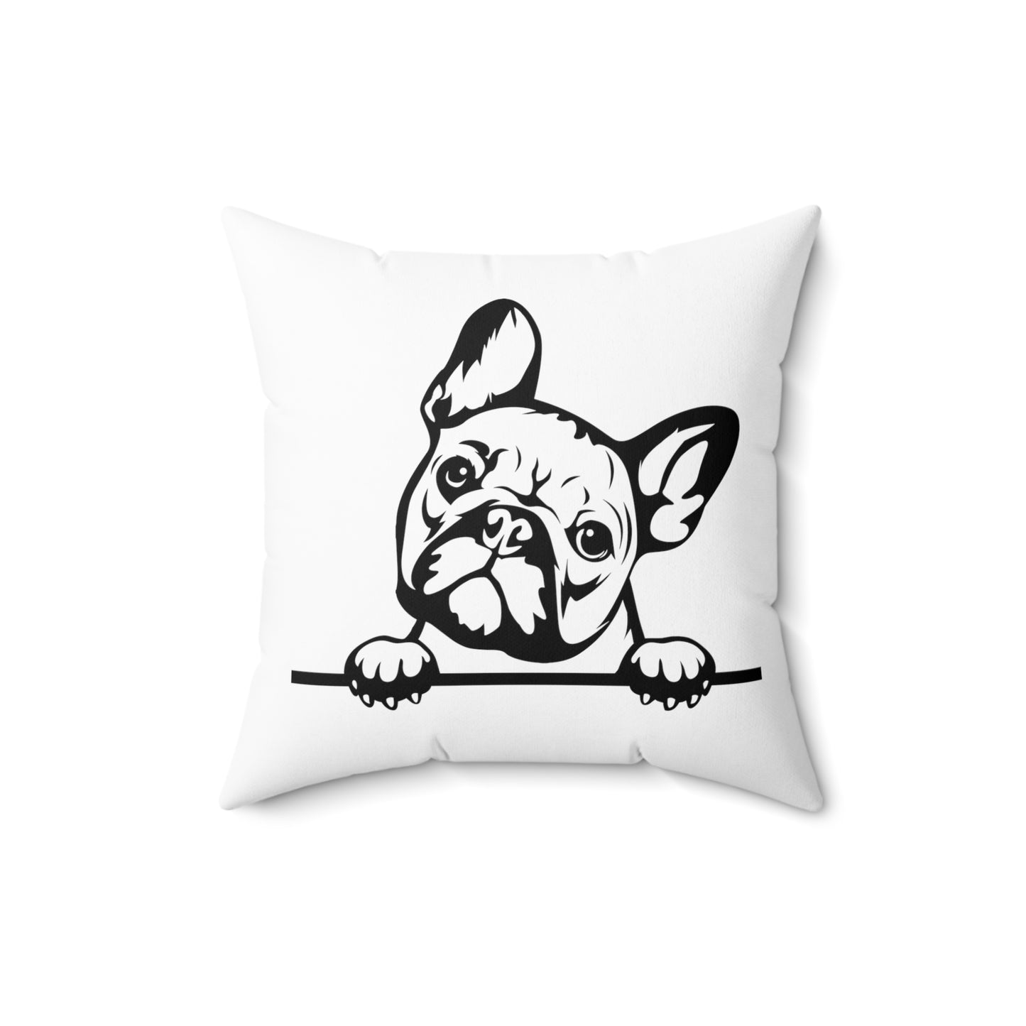 French Bulldog Polyester Square Pillow