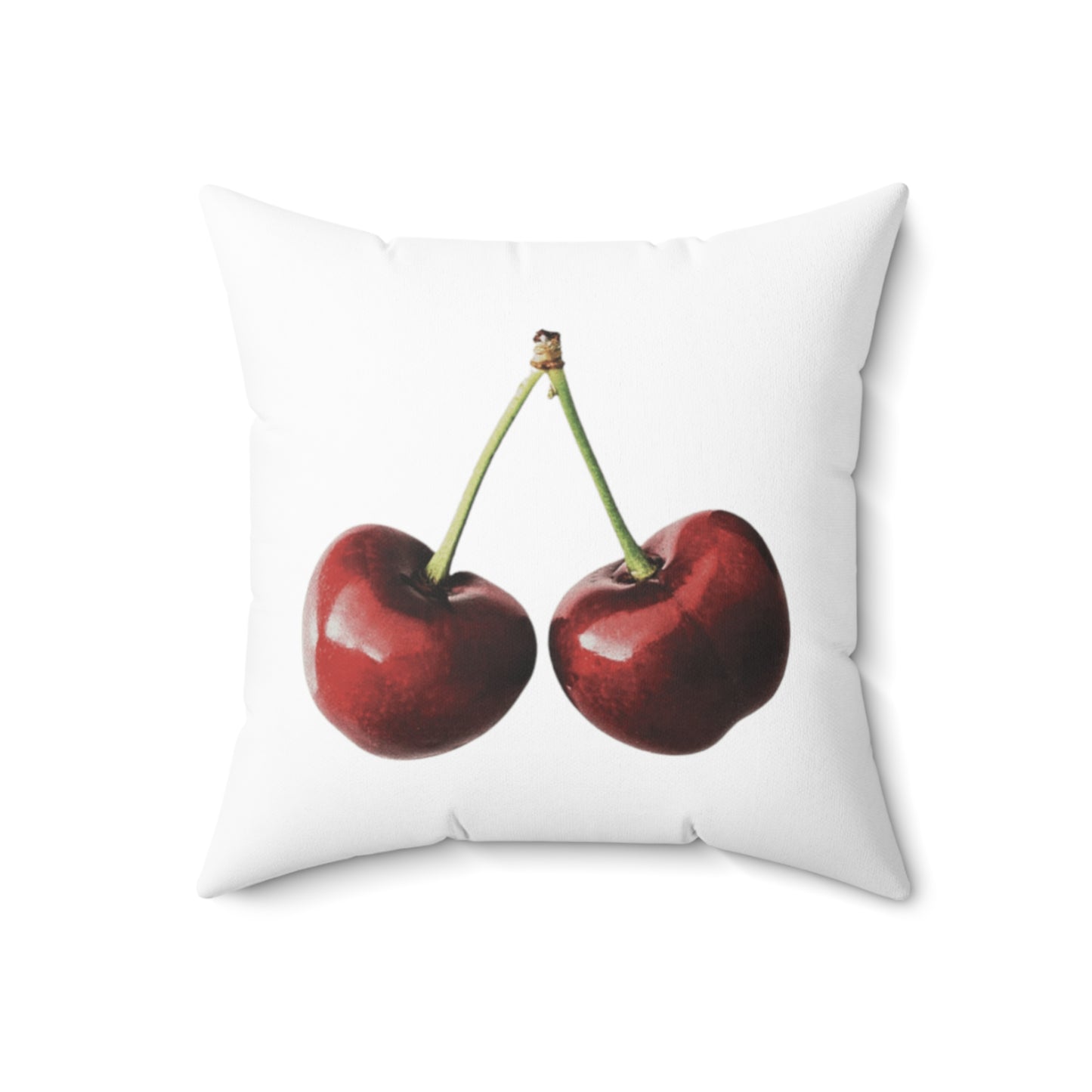 Cherries Aesthetic Polyester Square Pillow