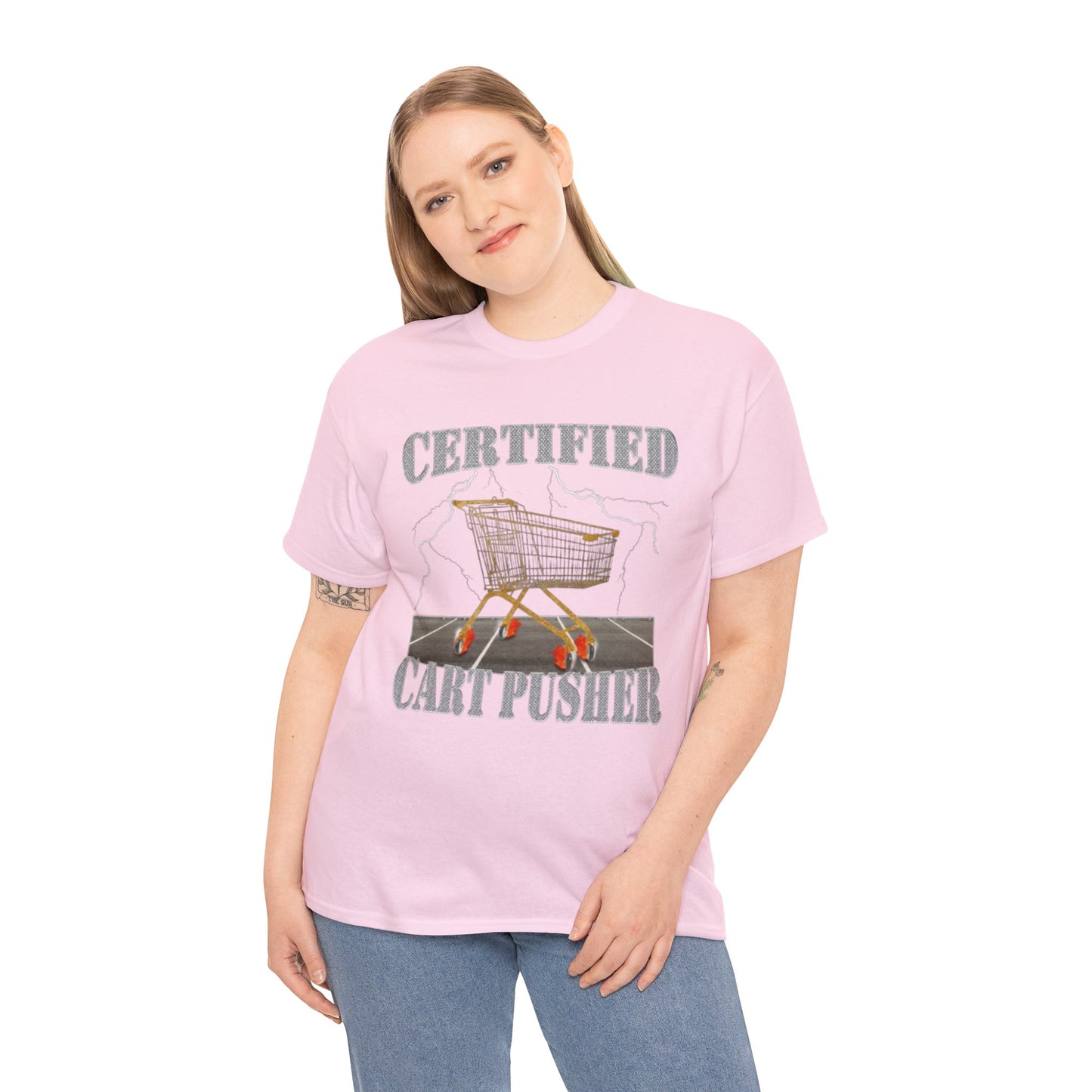 Certified Cart Pusher Adult Unisex Shirt, Funny Meme Tee