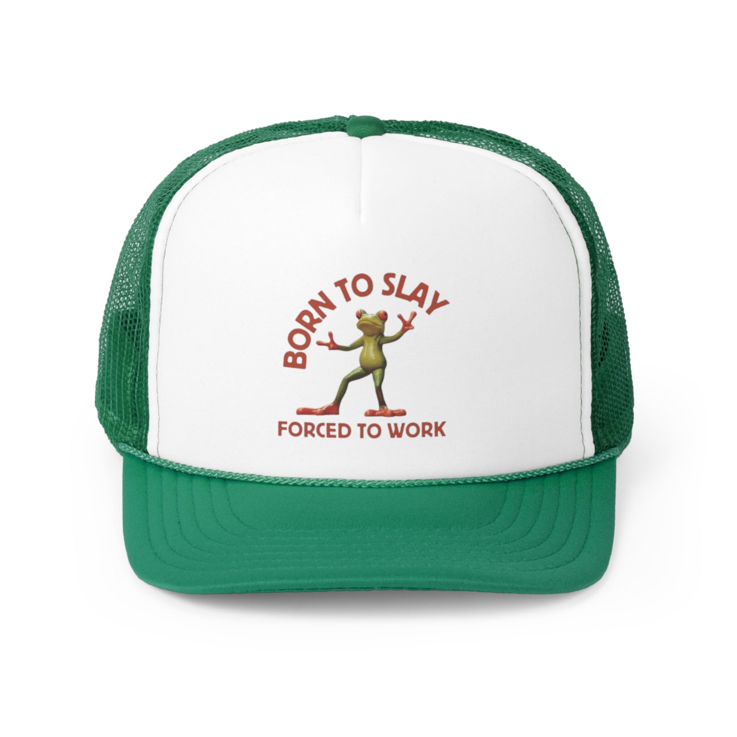 Born To Slay Forced To Work Trucker Hat, Funny Hats, Gift Hat, Parody Trucker Hat, Trendy Hats, Meme Hat