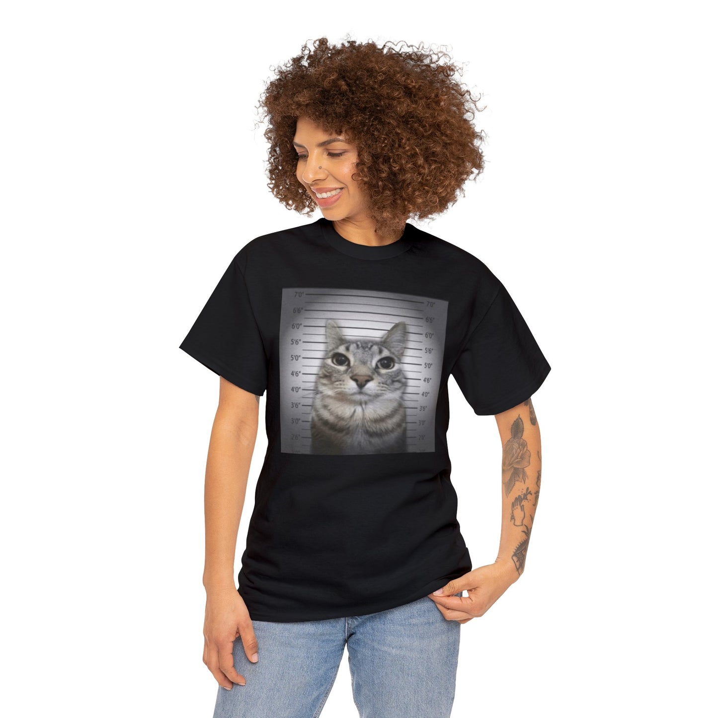 Cute Cat Mugshot T Shirt Unisex