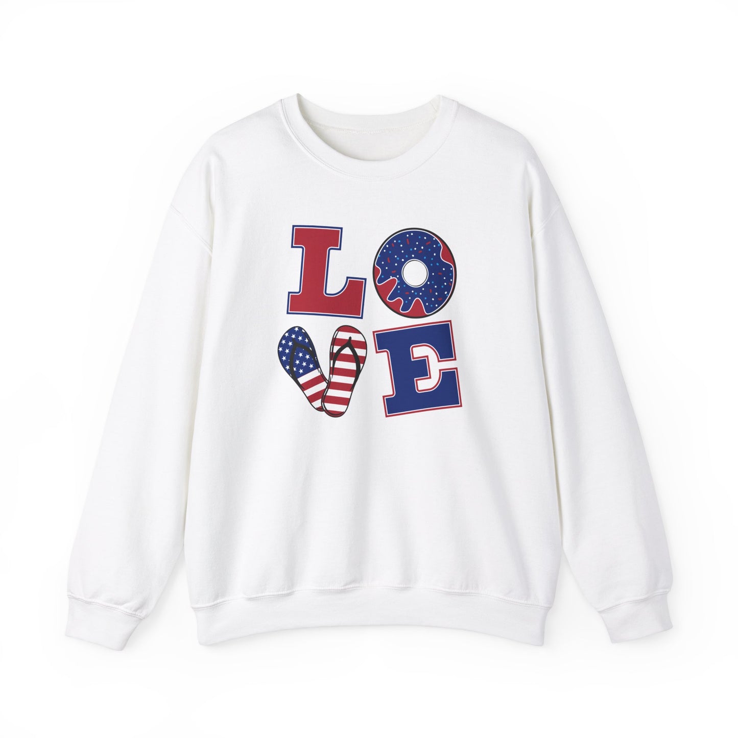 Love America Themed Unisex Crewneck Sweatshirt