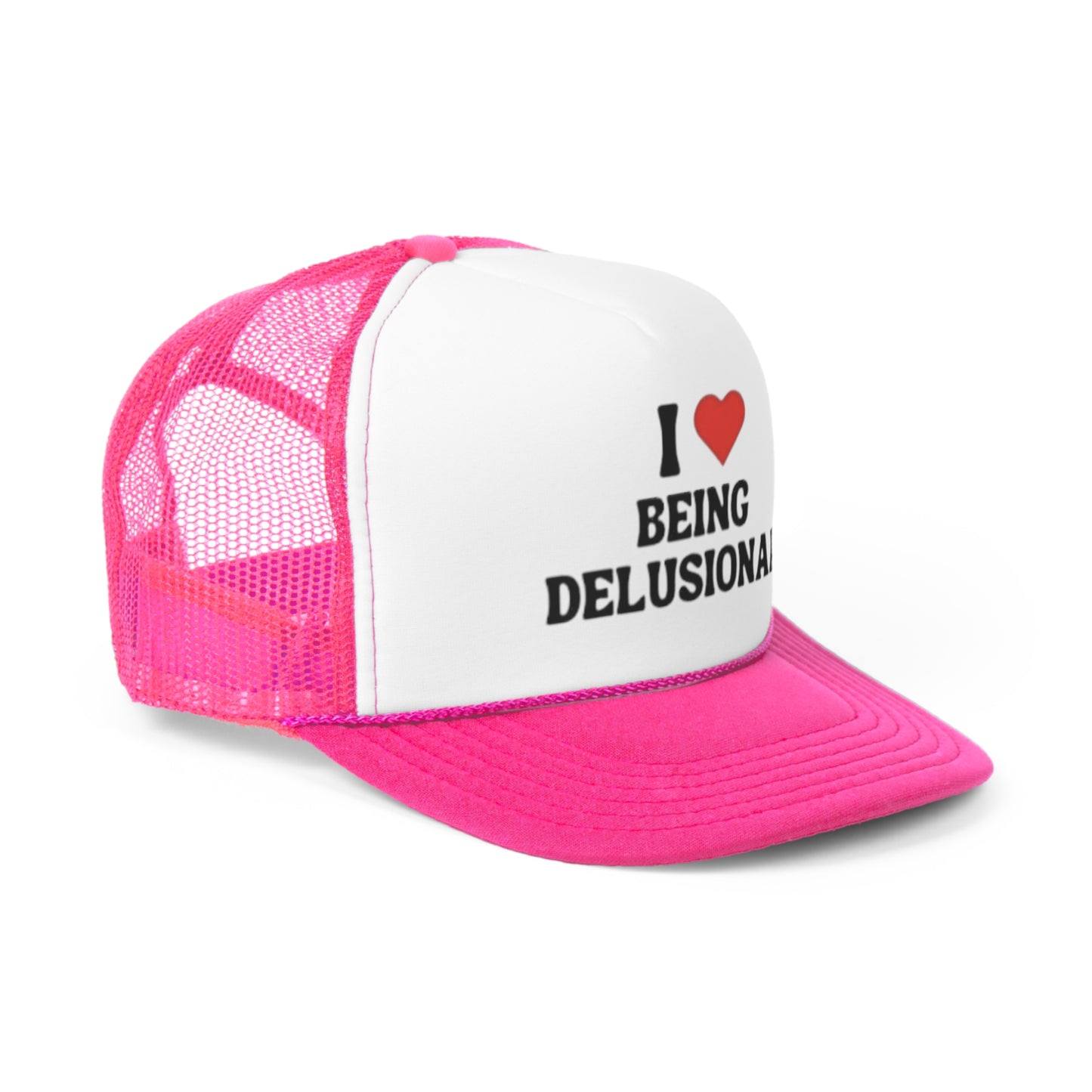 I Love Being Delusional Trucker Hat, Funny Hats, Gift Hat, Parody Trucker Hat, Trendy Hats, Meme Hat