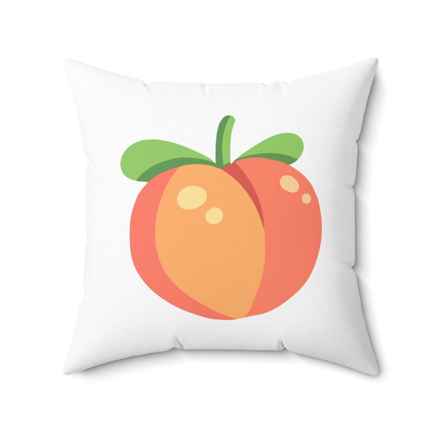 Peach Aesthetic Polyester Square Pillow