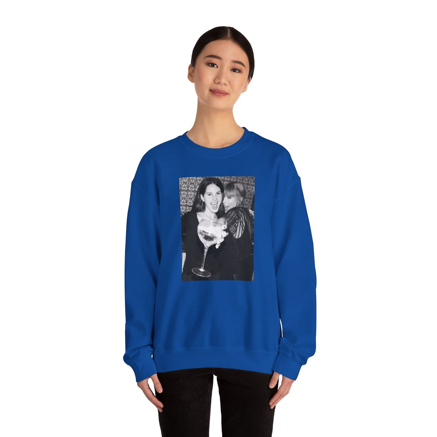 Taylor Black and White Unisex Crewneck Sweatshirt